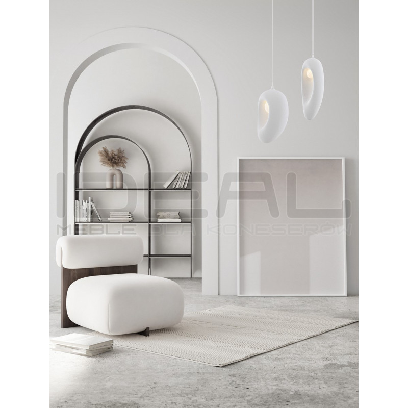 Lampa wisząca Wabi 20 biała nieregularna w stylu boho