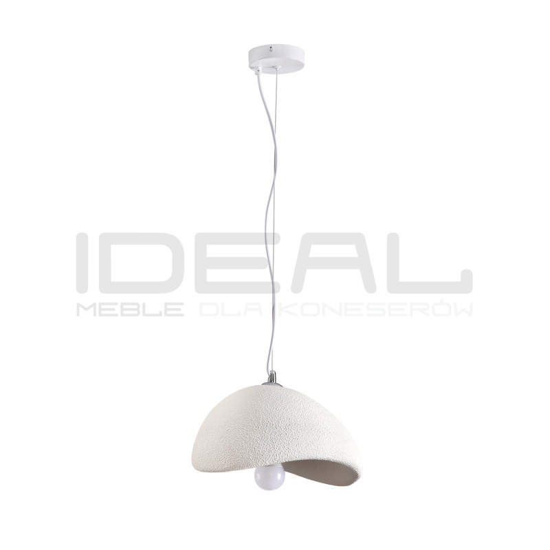 Lampa wisząca STONE biała 30 styl boho nieregularny kształt