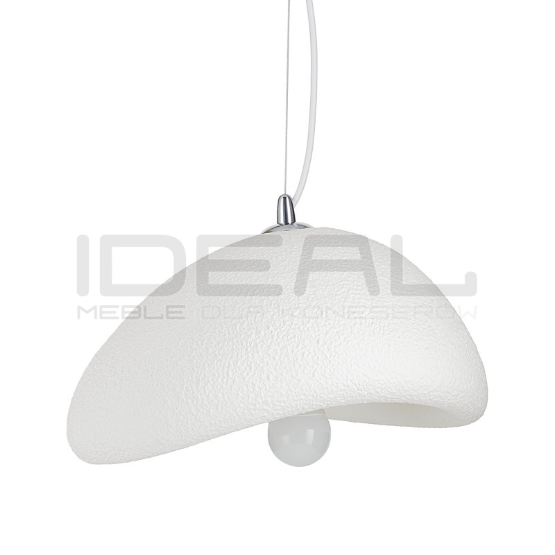 Lampa wisząca STONE biała 30 styl boho nieregularny kształt