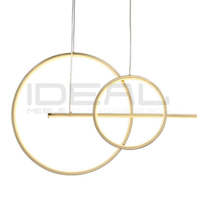 Pozioma Lampa wisząca NEW AGE LED złota nad wyspę