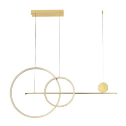 Pozioma Lampa wisząca NEW AGE LED złota nad wyspę