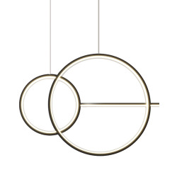 Pozioma Lampa wisząca czarna NEW AGE LED 120 nad wyspę