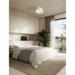 Nowoczesny Plafon WABI 50 BIAŁY w stylu boho, japandi