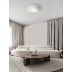 Nowoczesny Plafon WABI 40 BIAŁY w stylu boho, japandi