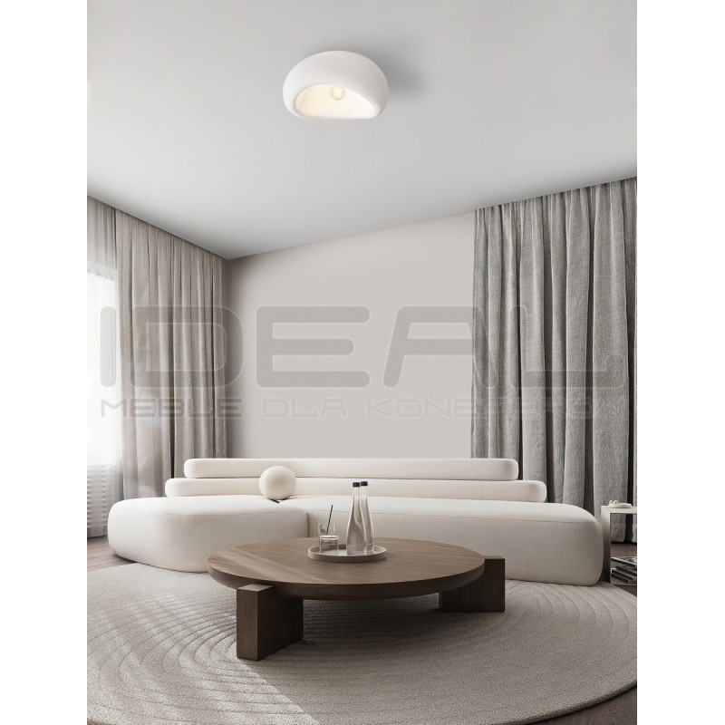 Nowoczesny Plafon WABI 40 BIAŁY w stylu boho, japandi