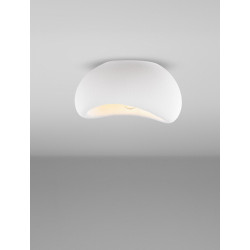 Nowoczesny Plafon WABI 40 BIAŁY w stylu boho, japandi