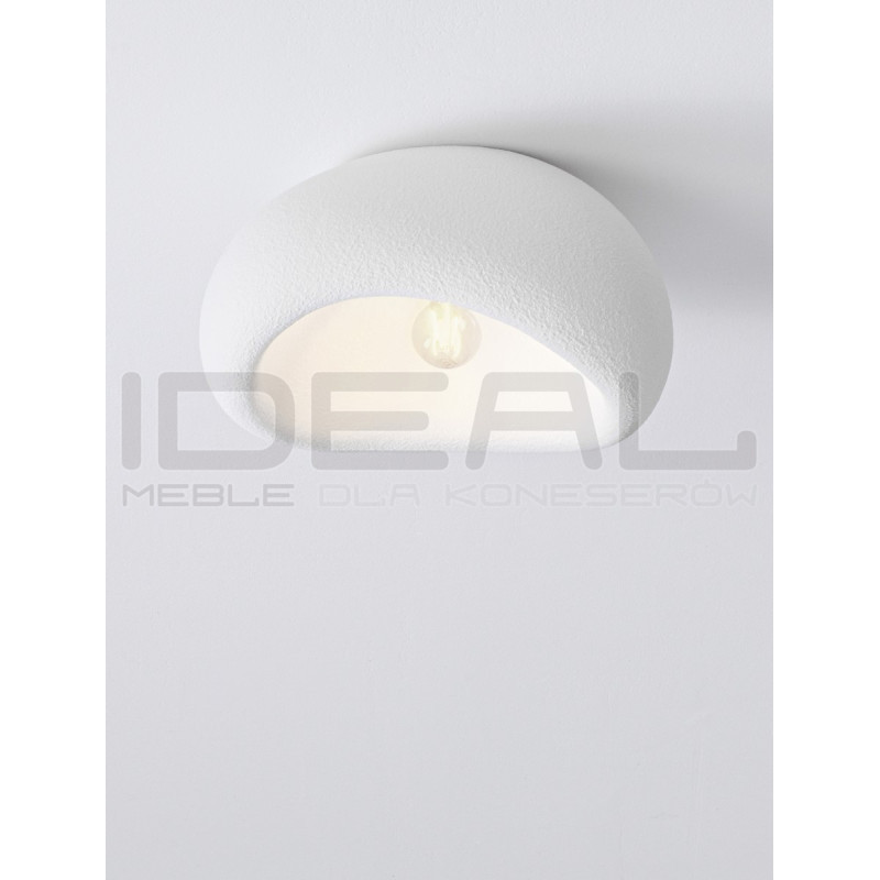 Nowoczesny Plafon WABI 40 BIAŁY w stylu boho, japandi