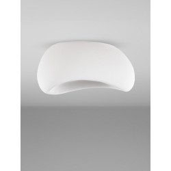 Nowoczesny Plafon WABI 60 BIAŁY w stylu boho, japandi