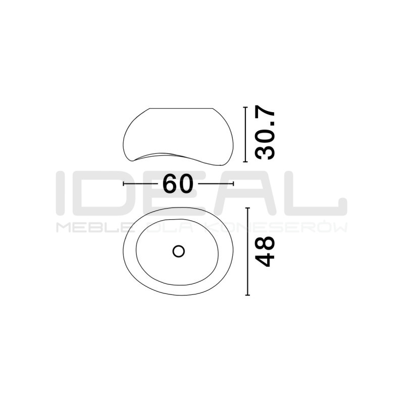 Nowoczesny Plafon WABI 60 BIAŁY w stylu boho, japandi