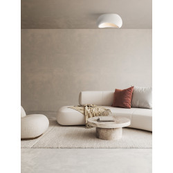 Nowoczesny Plafon WABI 60 BIAŁY w stylu boho, japandi