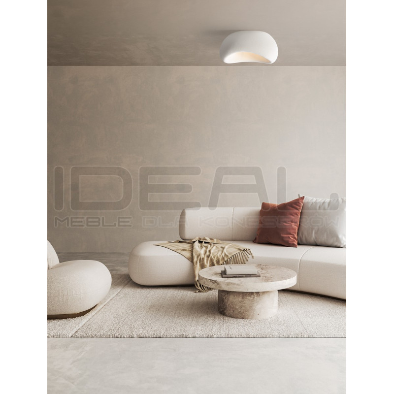 Nowoczesny Plafon WABI 60 BIAŁY w stylu boho, japandi