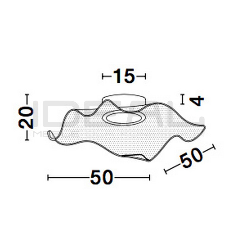 Plafon Blowin 50 LED delikatny zwiewny nowoczesny