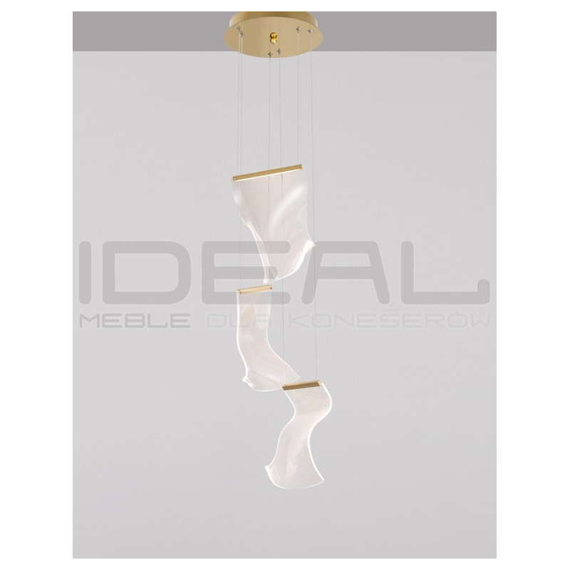 Lampa wisząca Blowin LED 3 klosze o nietypowym kształcie