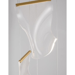 Lampa wisząca Blowin LED 3 klosze o nietypowym kształcie