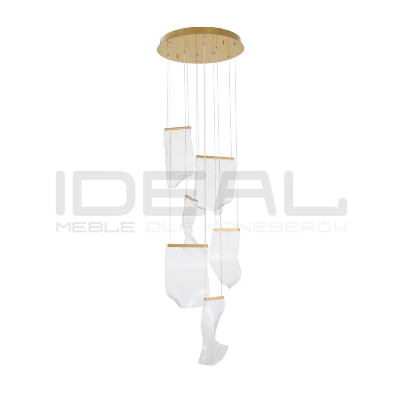 Lampa wisząca Blowin LED 6 kloszy jak dzwonki wietrzne