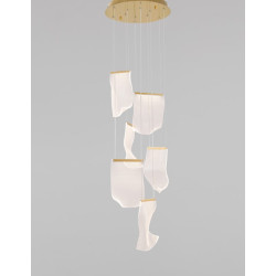 Lampa wisząca Blowin LED 6 kloszy jak dzwonki wietrzne