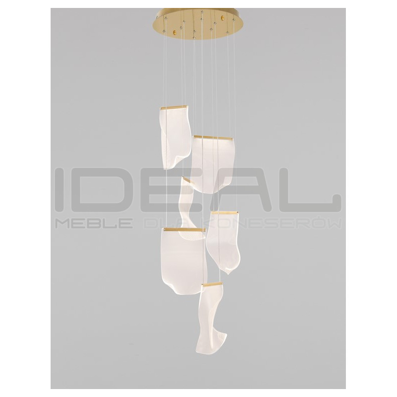 Lampa wisząca Blowin LED 6 kloszy jak dzwonki wietrzne