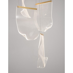 Lampa wisząca Blowin LED 6 kloszy jak dzwonki wietrzne