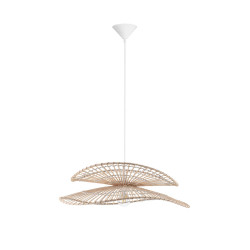 Lampa wisząca Samba 60 bambus rattan boho japandi