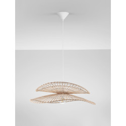 Lampa wisząca Samba 60 bambus rattan boho japandi