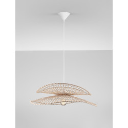 Lampa wisząca Samba 60 bambus rattan boho japandi