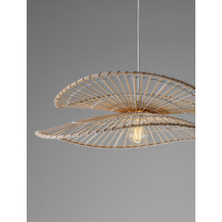 Lampa wisząca Samba 60 bambus rattan boho japandi