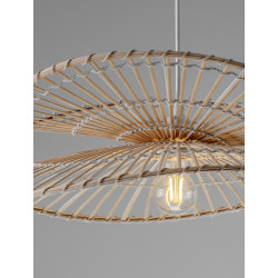 Lampa wisząca Samba 60 bambus rattan boho japandi
