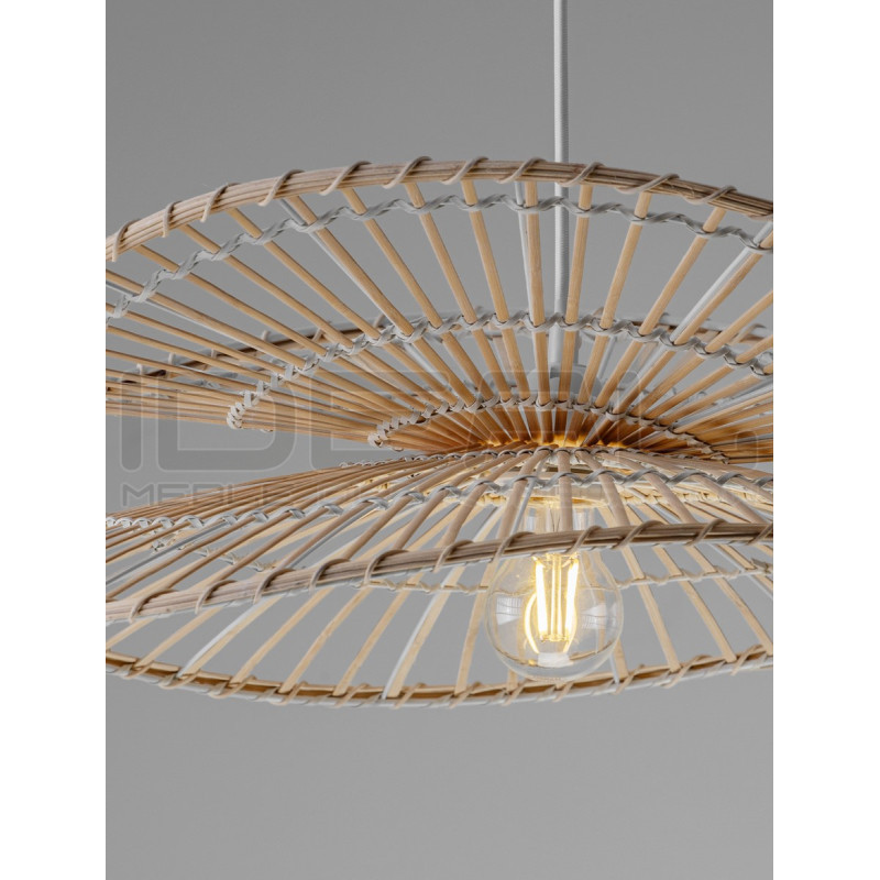 Lampa wisząca Samba 60 bambus rattan boho japandi