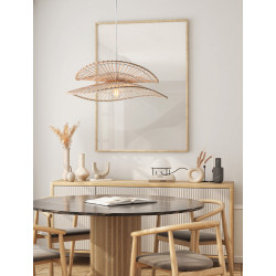 Lampa wisząca Samba 60 bambus rattan boho japandi
