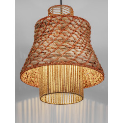 Lampa boho String 40 sznurek naturalny hiacynt wodny