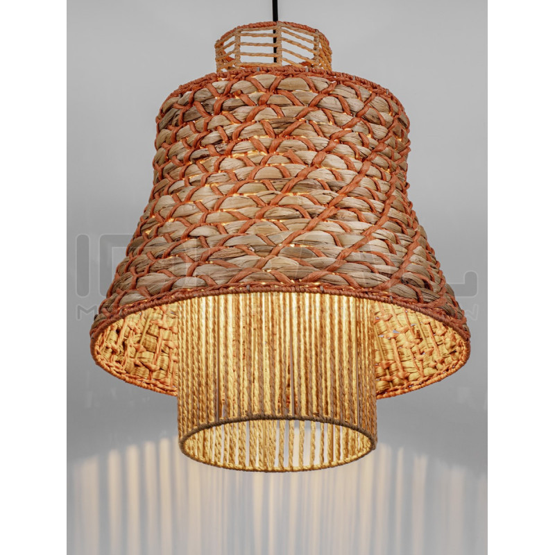 Lampa boho String 40 sznurek naturalny hiacynt wodny