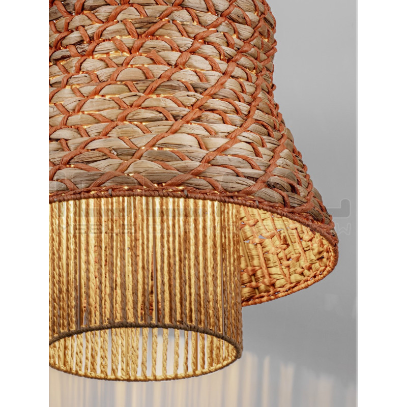 Lampa boho String 40 sznurek naturalny hiacynt wodny