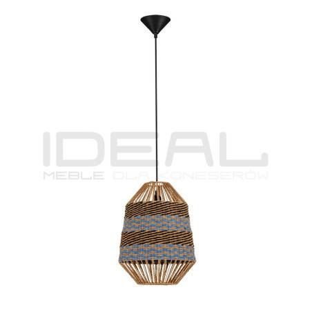 Retro lampa wisząca Boryna 30 sznurek naturalny nad stół