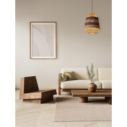 Retro lampa wisząca Boryna 30 sznurek naturalny nad stół