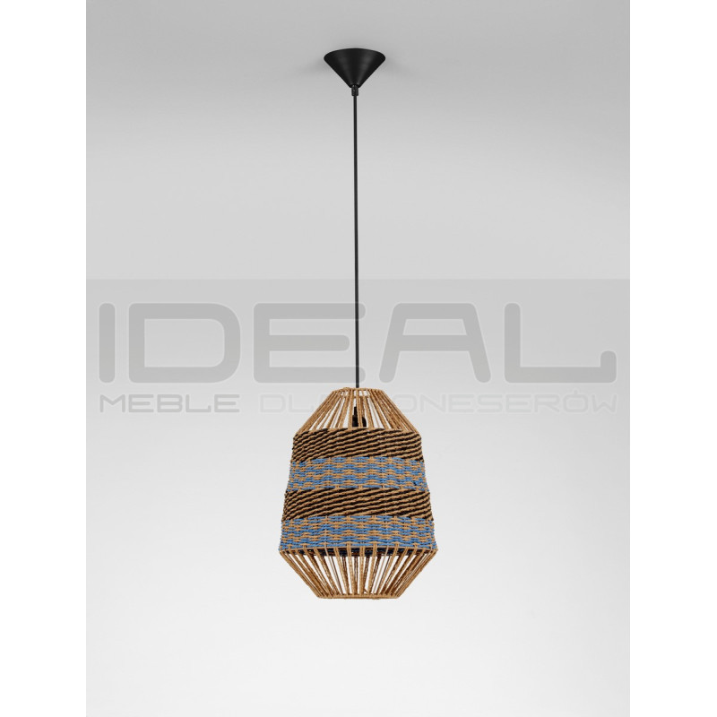 Retro lampa wisząca Boryna 30 sznurek naturalny nad stół