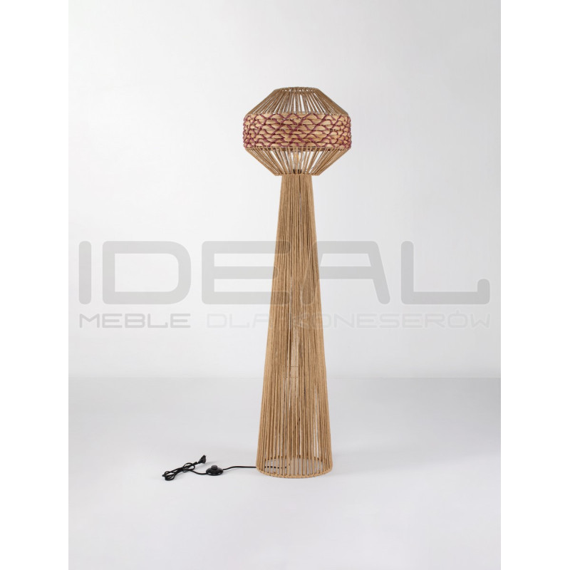 Lampa podłogowa plecionka hiacyntu i sznurka Nikita Boho