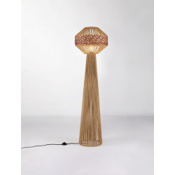 Lampa podłogowa plecionka hiacyntu i sznurka Nikita Boho