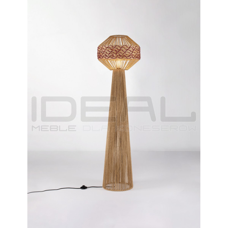 Lampa podłogowa plecionka hiacyntu i sznurka Nikita Boho