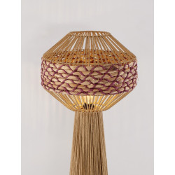 Lampa podłogowa plecionka hiacyntu i sznurka Nikita Boho