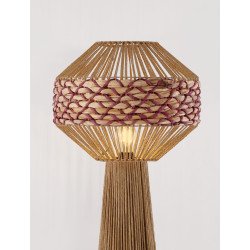 Lampa podłogowa plecionka hiacyntu i sznurka Nikita Boho