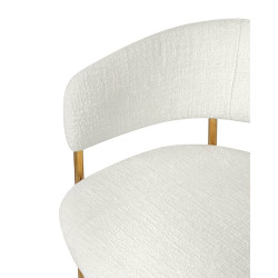 Nowoczesny Hoker glamour DELTA 65 biały złote nogi