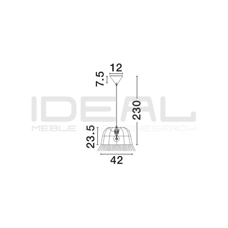 Boho Lampa wisząca Katia 42 rafia hiacynt sznurek