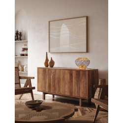 Naturalna Lampa stołowa sznurek hiacynt Leon niebieska