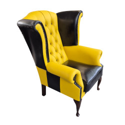 Nowoczesny Fotel Uszak Chesterfield Lord Regent Skóra