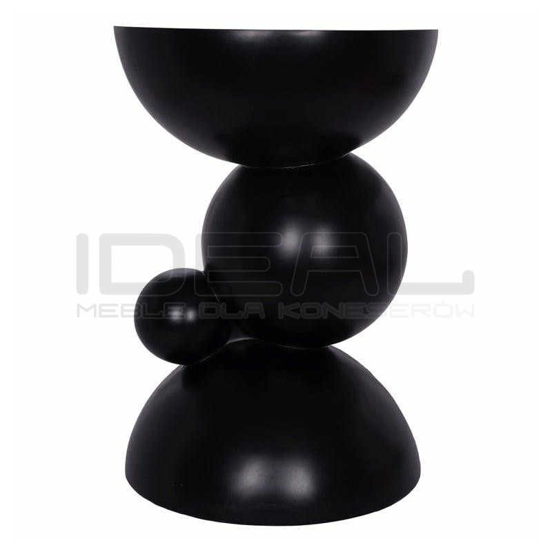Rzeźbiarski Stolik JING czarny kuliste formy