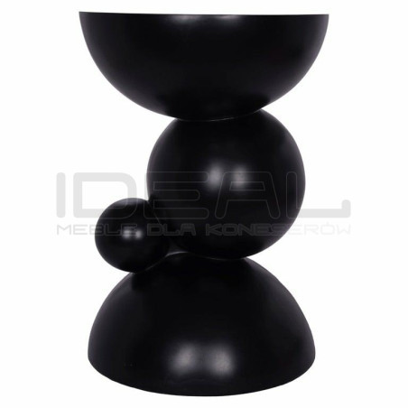 Rzeźbiarski Stolik JING czarny kuliste formy