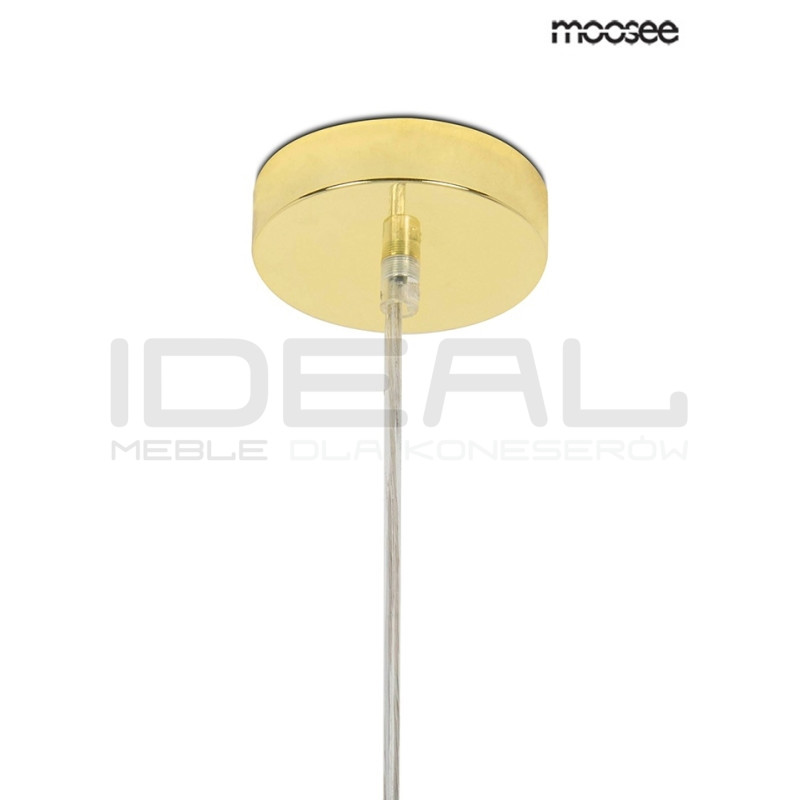 Lampa wisząca ALURE okrągła 85 złota 15 kloszy