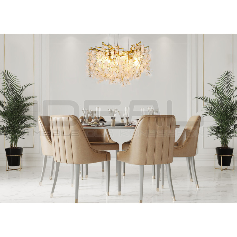 Lampa wisząca glamour RIVIERA 80 jemioła złota