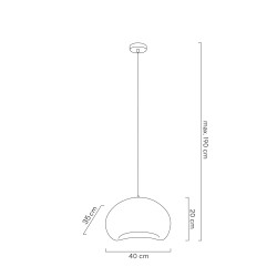 Lampa wisząca NEST 40 biała chmurka kamień