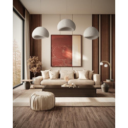 Lampa wisząca NEST 40 biała chmurka kamień